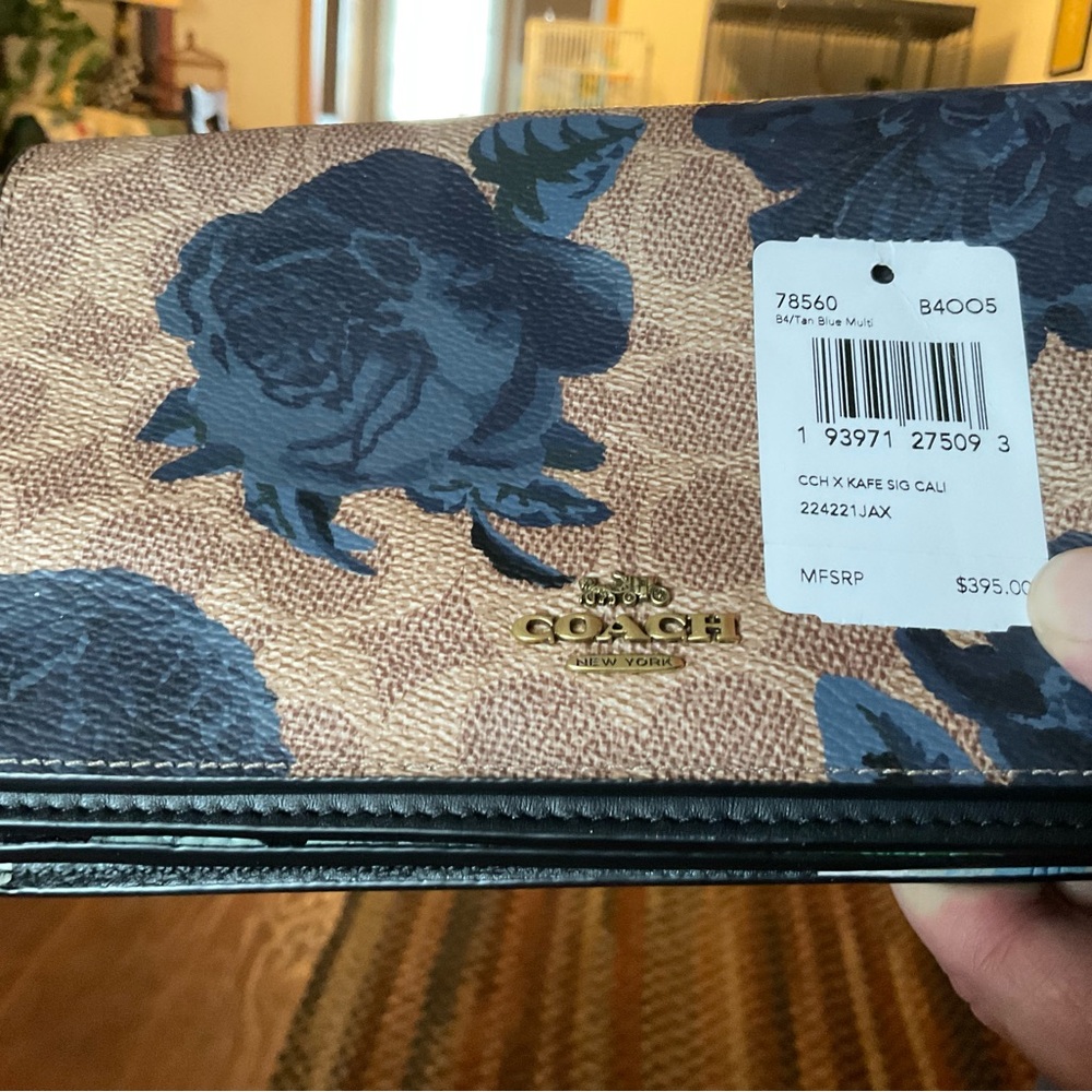 Coach Kaffee Fassett chain Clutch Crossbody NEW!
